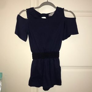 Dark blue romper.